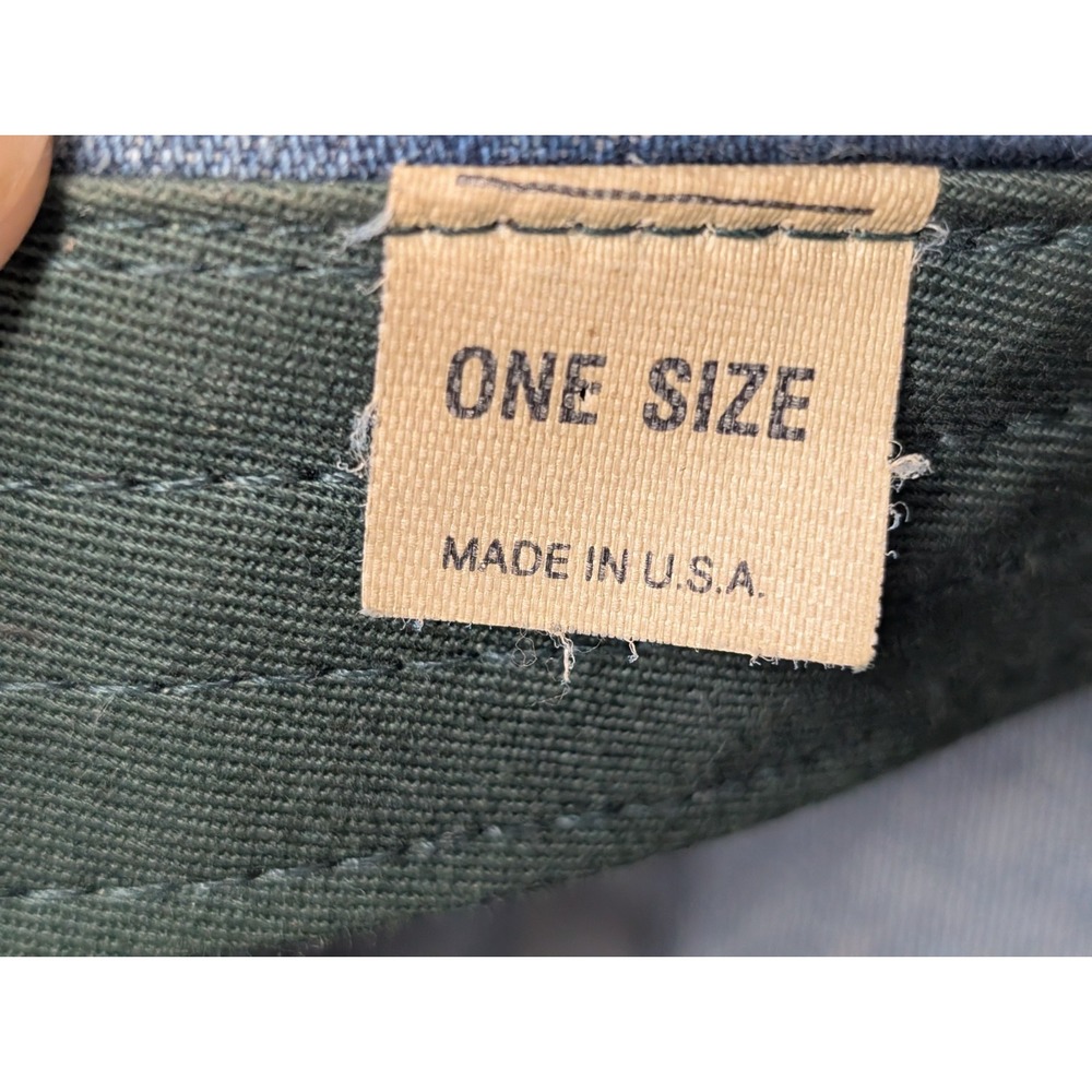 Pacific Trail Denim Suede Union Made In USA Baseball Cap Dad‎ Hat Leather Strap - Picture 7 of 9